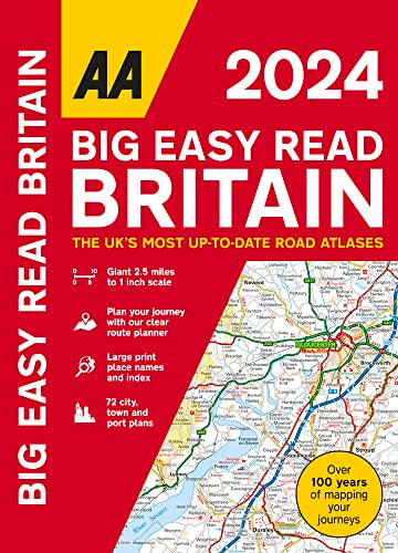 Big Easy Read Britain 2024 Paperback (AA Road Atlas) (UK Road Atlases) (AA Road Map Britain)