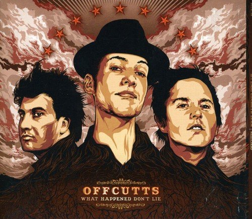 CD cover: three men with stylized illustration and red star motifs.