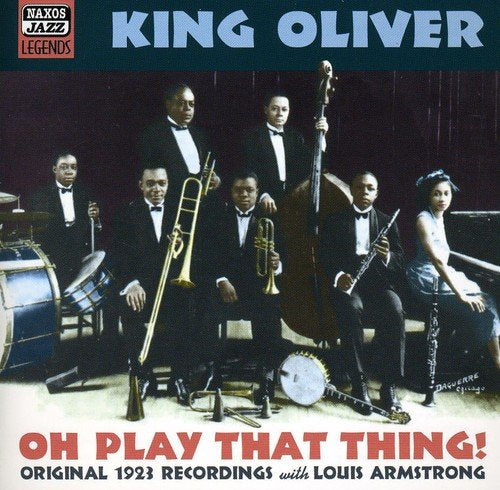 "CD cover with jazz band photo and 'King Oliver' title."