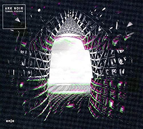 A glitchy, distorted tunnel artwork with neon green and pink highlights, on a dark background.