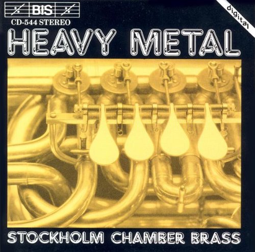 "CD cover with a close-up of brass instrument valves, titled 'Heavy Metal'."