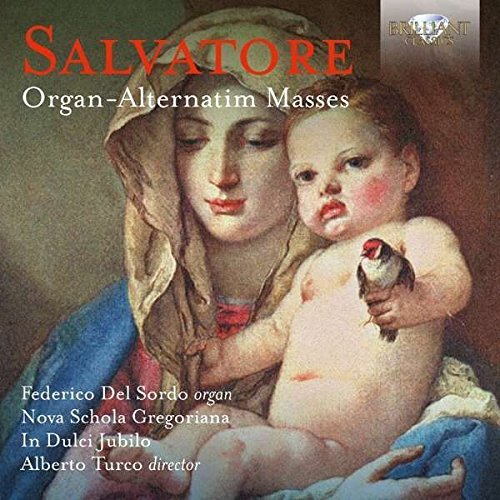 A CD cover featuring a painting of Mary holding baby Jesus with a bird.