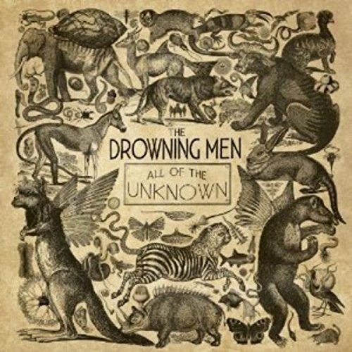 "The Drowning Men - All Of The Unknown vinyl album cover featuring various animal illustrations."