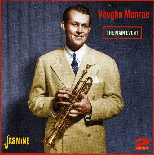 "CD cover featuring Vaughn Monroe holding a trumpet, wearing a yellow suit."