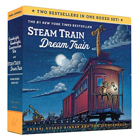Goodnight, Goodnight, Construction Site and Steam Train, Dream Train Board Books Boxed Set: (Board Books for Babies, Preschool Books, Picture Books for Toddlers): 1