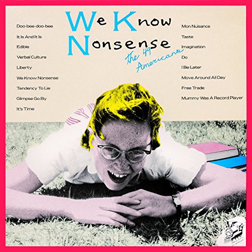 Album cover with man lying on grass, tracklist, and bold title "We Know Nonsense".