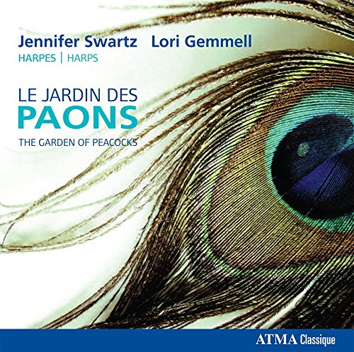 A CD cover featuring a close-up of a peacock feather with blue and brown hues.