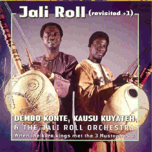 "CD cover featuring two men holding traditional stringed instruments, smiling, against a purple background."