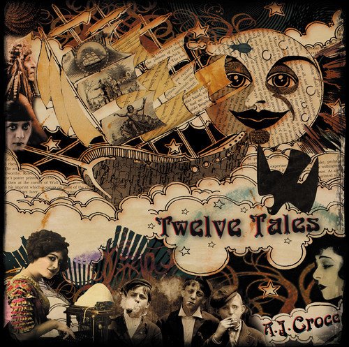 Vinyl album cover with collage of images and "Twelve Tales" text.