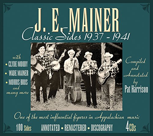 "CD cover with a black-and-white photo of five men playing string instruments."