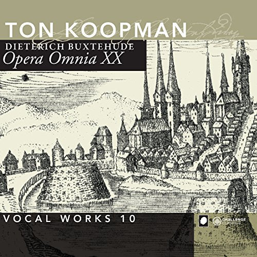 A CD cover featuring a black and white medieval town illustration.