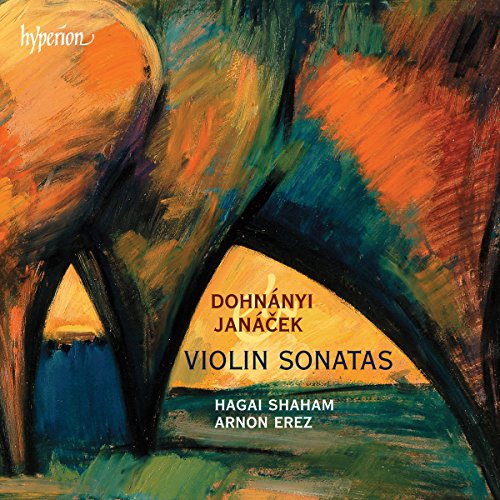 "CD cover featuring abstract painting with arches, orange and green hues, and text overlay."
