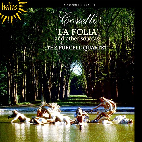 "Album cover with serene forest pond scene and classical music title text."