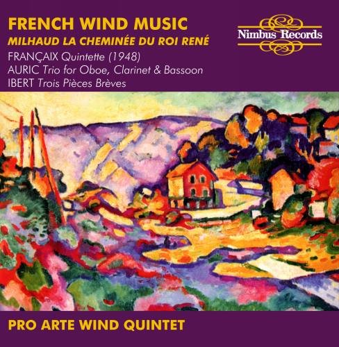 "Album cover with abstract landscape painting, purple border, and yellow and white text."
