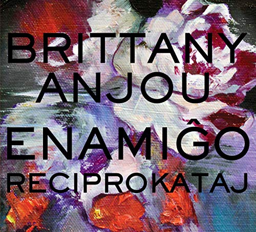 Album cover with abstract painting and artist's name in black text overlay.