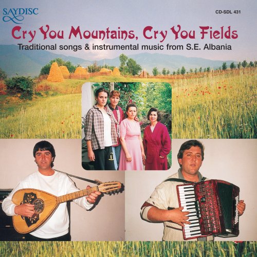 A CD cover featuring a field and people playing traditional instruments.