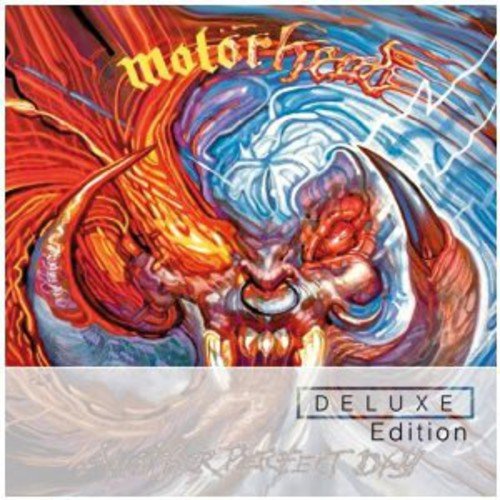 "Album cover art for Motörhead's 'Another Perfect Day' featuring a demon-like figure."