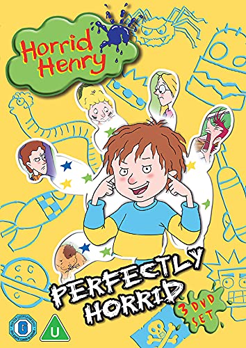 "Cartoon boy with red hair covers his ears, surrounded by chaotic doodles on yellow background."