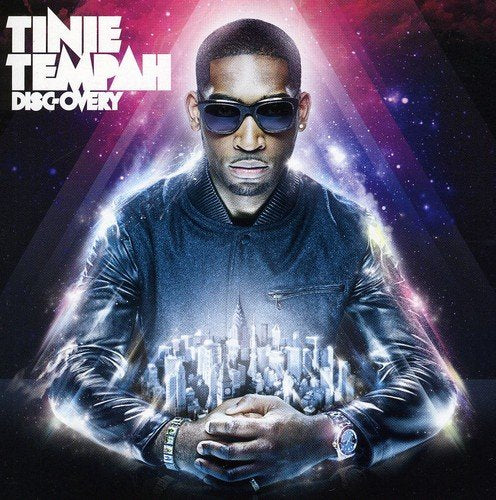 "Tinie Tempah album cover featuring a man in sunglasses against a cityscape background."