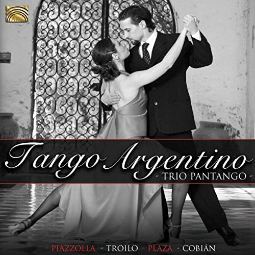 "Tango Argentino CD cover featuring a black-and-white photo of a dancing couple."