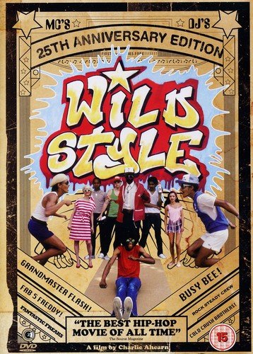 DVD case for "Wild Style" with graffiti-style title and dancing figures on the cover.