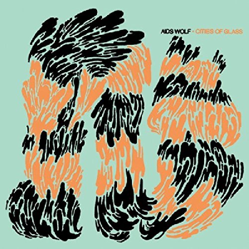 The image is a CD cover with a mint-green background and abstract black and orange shapes.