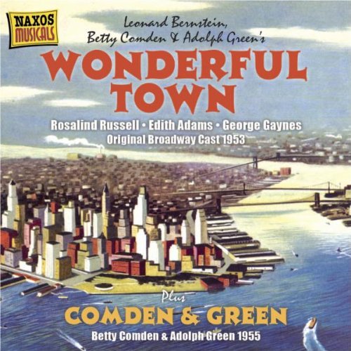 "Album cover with a cityscape illustration and 'Wonderful Town' in large red text."