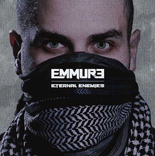 "Album cover featuring a man with a black face mask and patterned scarf."