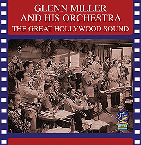"CD cover featuring a black and white photo of Glenn Miller's orchestra playing instruments."
