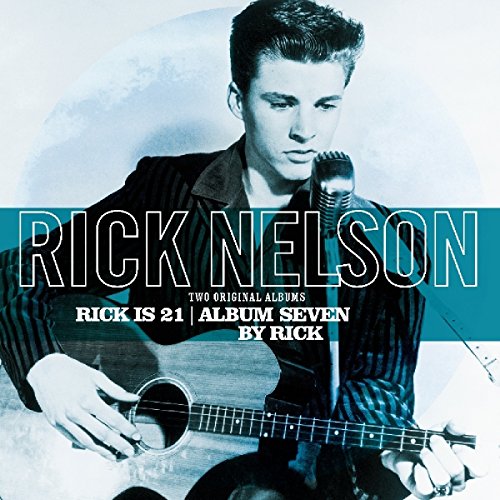 "Album cover featuring Rick Nelson holding a guitar and singing into a microphone."
