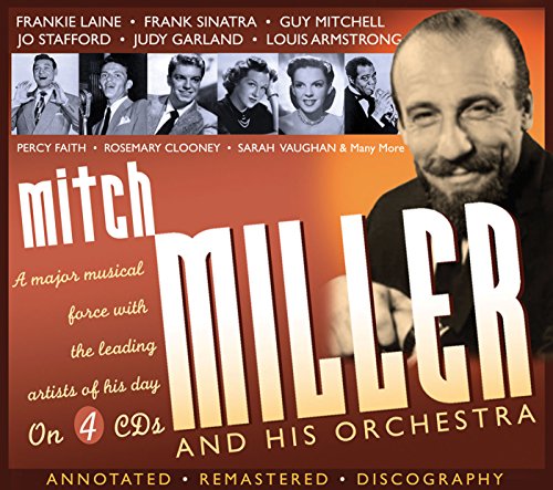 "CD cover featuring Mitch Miller with large text and images of various artists."