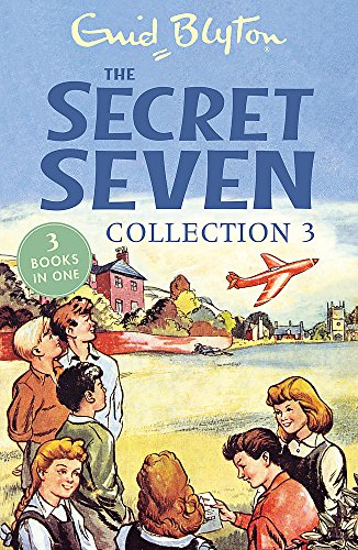 "Book cover with children and an airplane, titled 'The Secret Seven Collection 3'."