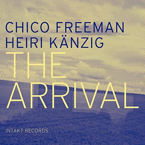 "CD cover with blue and yellow background, text 'The Arrival' and artist names."