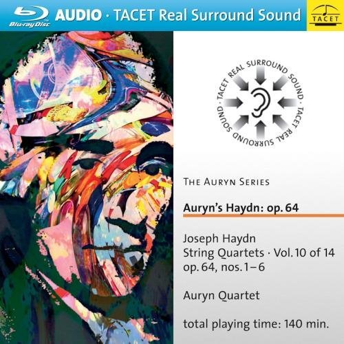 The image depicts a Blu-ray audio cover featuring a portrait of Joseph Haydn.