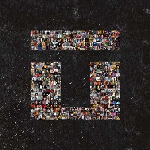The image is a CD cover with a black background and white speckles. The text "Trapt" is formed by a collage of small images of people, creating a mosaic effect. The alt text for this image could be: "CD cover with 'Trapt' in mosaic letters on black speckled background."