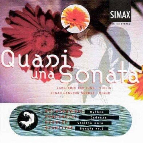 "CD cover with flower image and 'Quasi una Sonata' text, featuring violin and piano details."