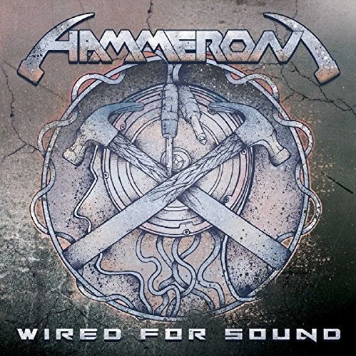 Album cover with crossed hammers and cables on cracked concrete background, titled "Hammeron".