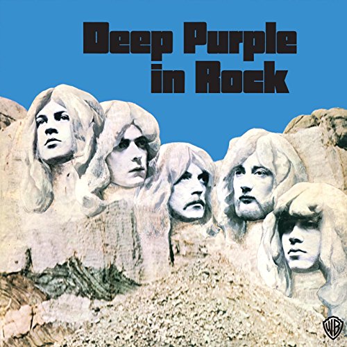 Vinyl album cover featuring Mount Rushmore with Deep Purple band members' faces.