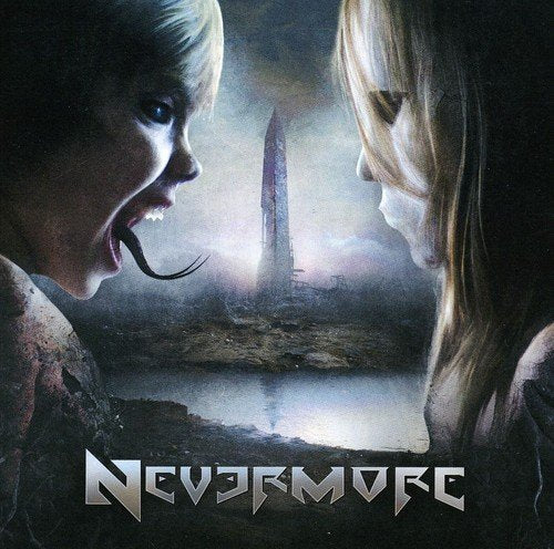 Album cover with two pale-skinned figures facing each other, dark background, and silver text.