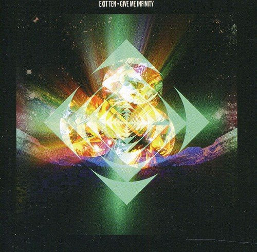 The image is a vibrant, abstract album cover. #### Alt text: "Album cover with colorful, swirling shapes on a black background."