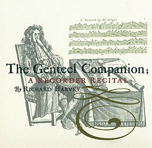 CD cover with a man playing recorder, sheet music in the background.