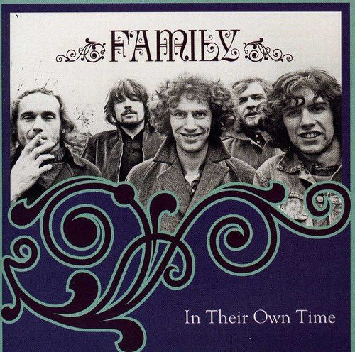 "CD cover with sepia-toned photo of five men and decorative swirls."
