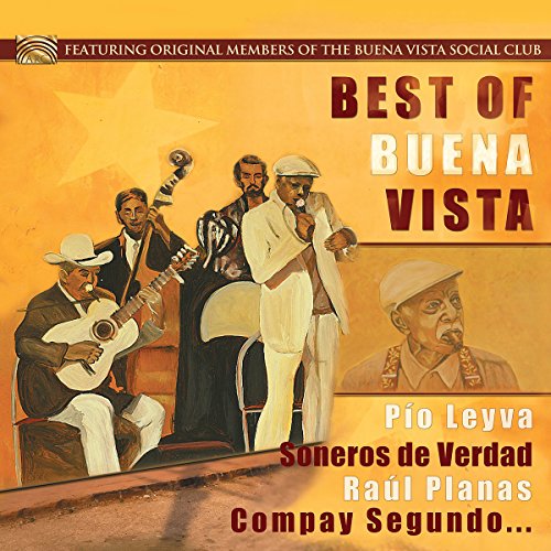 "Album cover with illustration of five men playing instruments, orange background."