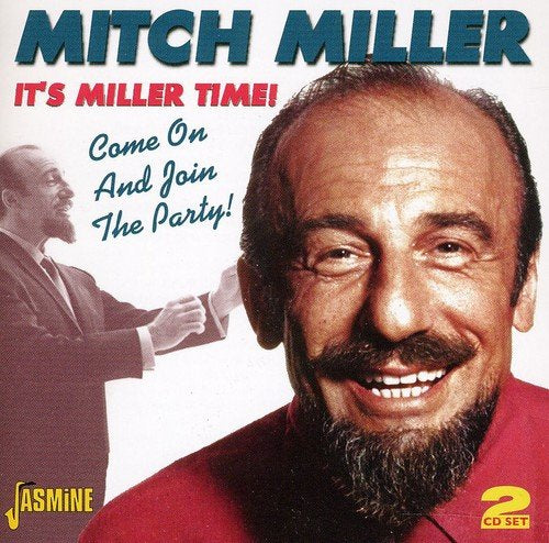 "CD cover featuring Mitch Miller smiling, with a faded image of him in a suit."
