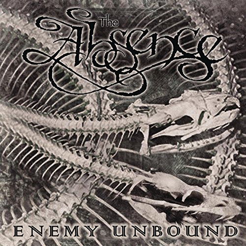 "Album cover featuring two fish skeletons with 'The Absence' and 'Enemy Unbound' text."