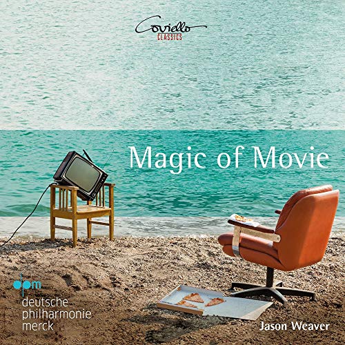 A CD cover featuring a beach scene with a TV and director's chair.