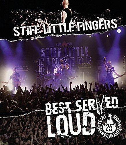 "Album cover with band performing on stage and enthusiastic crowd, white distressed text overlay."