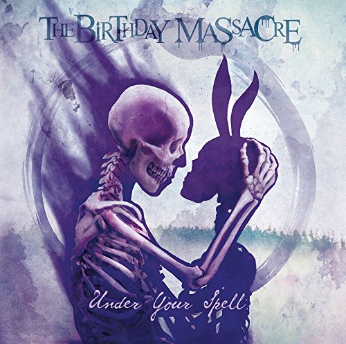 "Album cover art: skeleton and shadowy figure holding hands, with 'The Birthday Massacre' text."