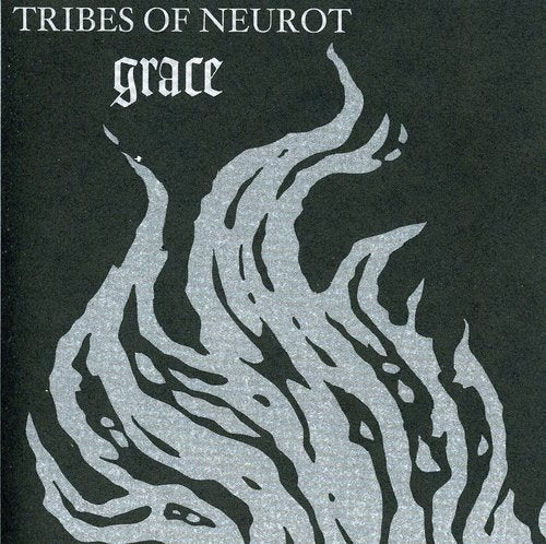 "Tribes of Neurot album cover with white flames on a black background."