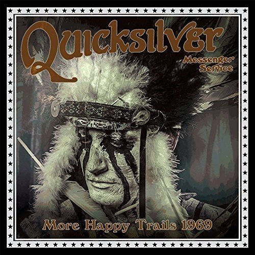 "CD cover featuring a person in feathered headdress with painted face, surrounded by a star border."